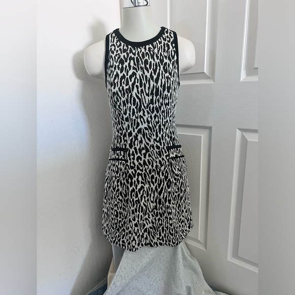 Nanette Lepore Animal Print With Pockets Mini Sleeveless Dress White Size 2 - Picture 2 of 10